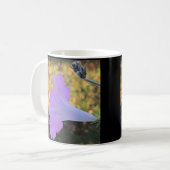 Pink and Gold Sparkle Morning Glory Kaffeetasse (Vorderseite Links)