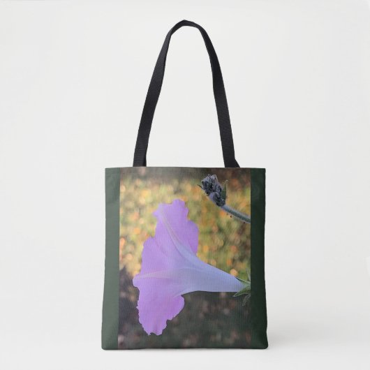 Pink and Gold Sparkle Morning Glory Tasche (Vorderseite)