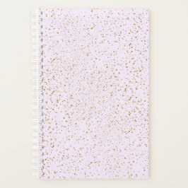 Pink and Gold Splatter Notebook Planer