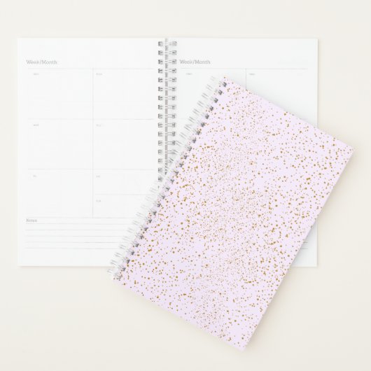 Pink and Gold Splatter Notebook Planer (Anzeige)