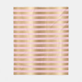 Pink and gold stripes pattern fleecedecke (Vorderseite)