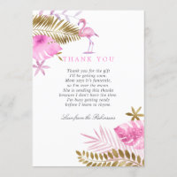 Pink and Gold Tropical Flamingo Baby Dusche Dank
