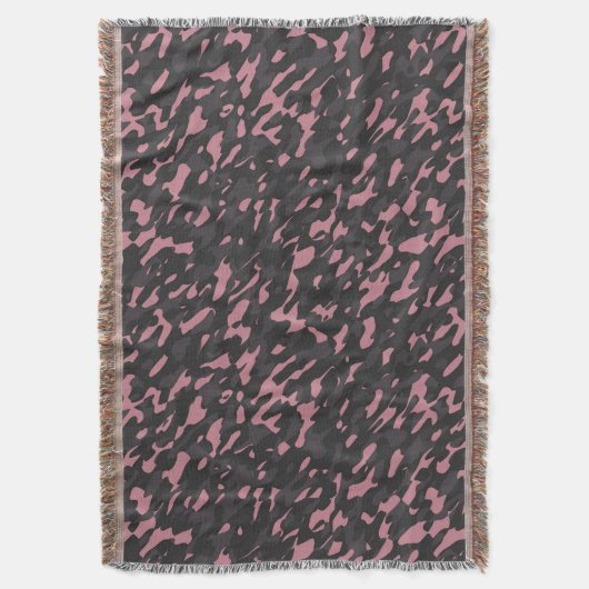 pink and gray camo abstract decke (Vorderseite Vertikal)