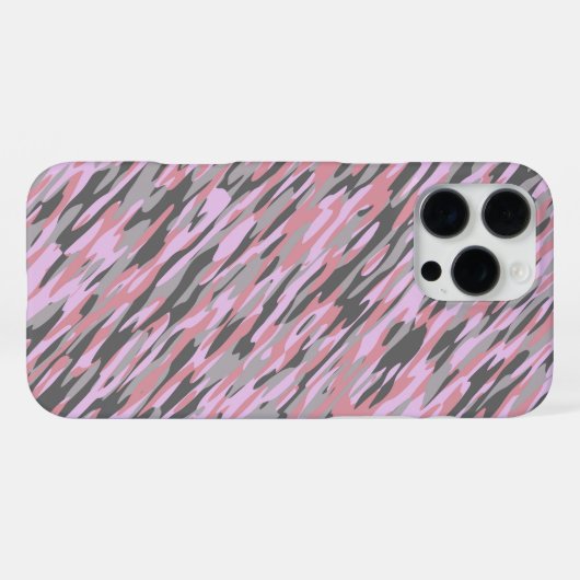 pink and gray green camo abstract iPhone hülle (Rückseite (Horizontal))