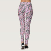 pink and gray green camo abstract leggings (Rückseite)