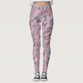 pink and gray green camo abstract leggings (Vorderseite)