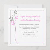 Pink and Gray Modern Botanical Reception Only | Einladung (Vorderseite)