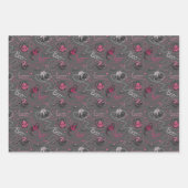 Pink and Gray Spooky Kittens "Kitty Liebe" Geschenkpapier Set (Vorderseite 3)