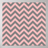 Pink and Gray Zigzag Poster (Vorne)