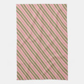 Pink and Green Candy Cane Stripes  Geschirrtuch (Vertikal)