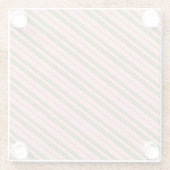 Pink and Green Candy Cane Stripes  Glasuntersetzer (Rückseite)