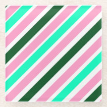 Pink and Green Christmas Candy Stripes 
