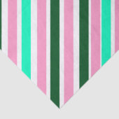 Pink and Green Christmas Candy Stripes  Seidenpapier (Detail)