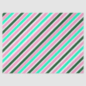 Pink and Green Christmas Candy Stripes  Seidenpapier (Vorderseite)