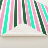 Pink and Green Christmas Candy Stripes  Sherpadecke (3/4)