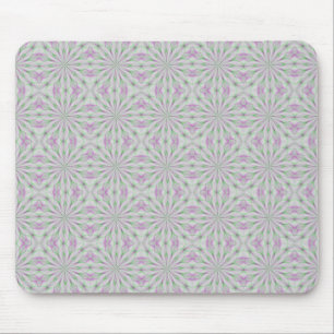 Pink and Green Christmas Rosettes Mousepad