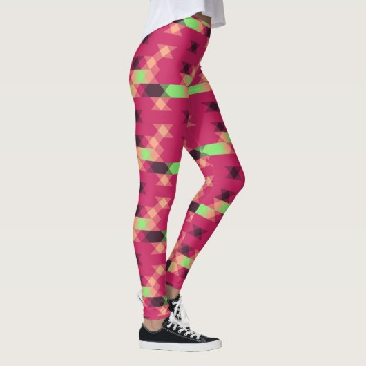pink and green geometric leggings (Rechts)