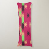 pink and green geometric seitenschläferkissen (Vorderseite Vertikal)