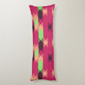 pink and green geometric seitenschläferkissen (Rückseite (Vertikal))