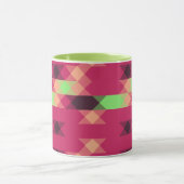 pink and green geometric tasse (Zentrum)