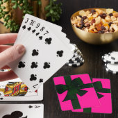 Pink and green gift wrap theme playing cards spielkarten (In Situ)