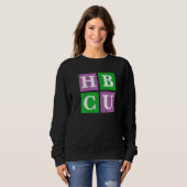 Pink and Green HBCU Block Letters Sweatshirt (Vorne ganz)