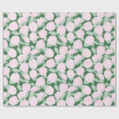 Pink and Green Hydrangea Floral Geschenkpapier (Flach)