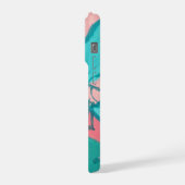 Pink and Green Minimalistic Landscape Phone Case iPhone Hülle (Linke Seite)