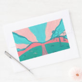Pink and Green Minimalistic Landscape Stickers (Umschlag)