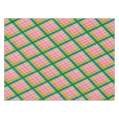Pink and Green Modern Plaid Christmas Pattern Tischdecke (Vorderseite (Horizontal))