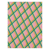 Pink and Green Modern Plaid Christmas Pattern Tischdecke (Vorderseite)