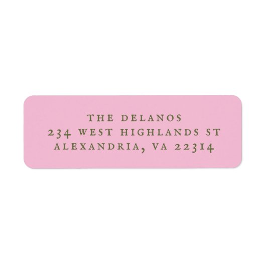 Pink and Green Simple Antique Serif Text (Vorne)