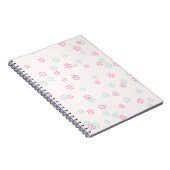 Pink And Green Snowflake Spiral Photo Notebook Notizblock (Rechte Seite)