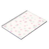 Pink And Green Snowflake Spiral Photo Notebook Notizblock (Linke Seite)