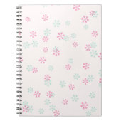 Pink And Green Snowflake Spiral Photo Notebook Notizblock (Vorderseite)