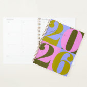 Pink and Greens Bold Year Color Block Planner Planer (Anzeige)