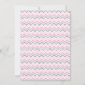 Pink and Imitate Foil Silver Floral Wedding Update Einladung (Rückseite)