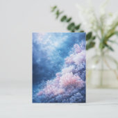 Pink and Lavender Coral Reef in Starry Blue Sea Postkarte (Stehend Vorderseite)