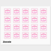 Pink and Magenta Party Favor Sticker (Blatt)