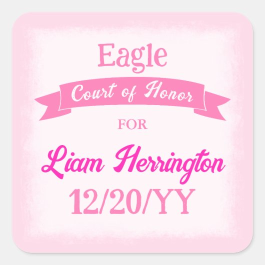 Pink and Magenta Party Favor Sticker (Vorderseite)