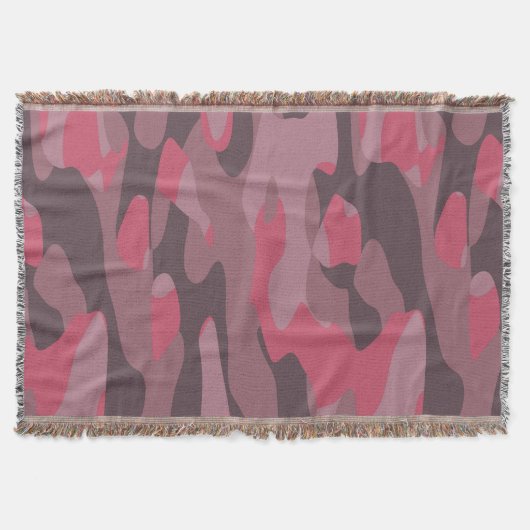 pink and mauve Camo abstract Decke (Vorderseite)