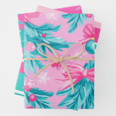 Pink and Mint Bright Christmas Geschenkpapier Set (Beispiel)