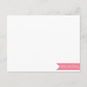 Pink and Mint Polka Dot Predictions & Advice Card Hinweiskarte (Rückseite)