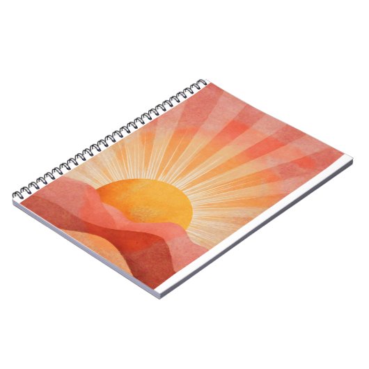 Pink and Orange Boho Sunrise Notizblock (Linke Seite)