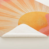 Pink and Orange Boho Sunrise Sherpadecke (3/4)