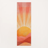 Pink and Orange Boho Sunrise Yogamatte (Vorderseite)