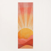 Pink and Orange Boho Sunrise Yogamatte (Rückseite)