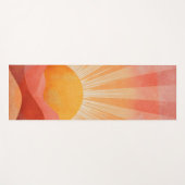 Pink and Orange Boho Sunrise Yogamatte (Vorderseite (Horizontal))