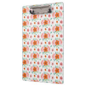 Pink and orange floral bouquet patterned clipboard klemmbrett (Links)