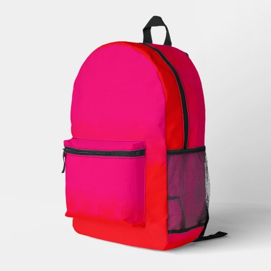 Pink and Orange Gradient  Bedruckter Rucksack (Rückseitige Ecke Rechts)